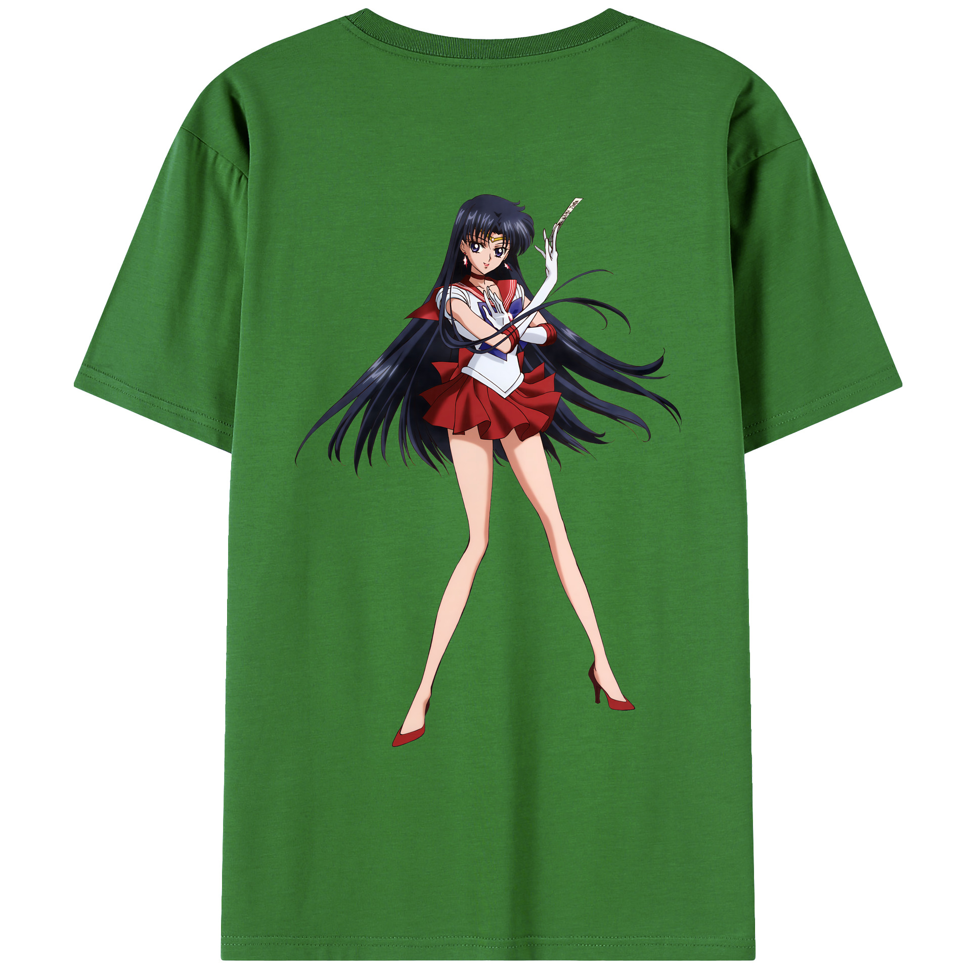 （画像用） 美少女戦士セーラームーン 火野レイ ひの レイ Sailor Moon Hino Rei （セーラーマーズ,Sailor Mars） レディース半袖Tシャツ(バックプリント)
